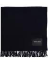 Woolrich Pure Virgin Wool Scarf In Black