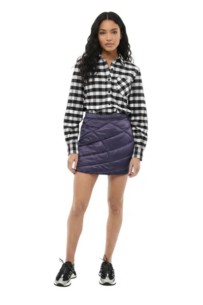 Woolrich Purple Quilted Mini Skirt In Blue