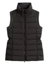 Woolrich Microfiber Padded Vest High Collar In Black