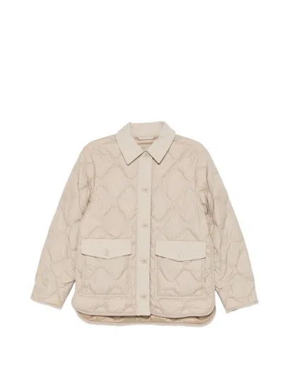 Woolrich Quilted Nylon Blouson Jacket In Neutral
