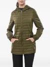 Woolrich Quilted Drawstring Jacket In Green