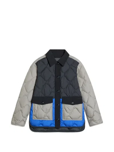 Woolrich Quilted Heritage Parka Coat In Gray