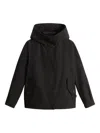 Woolrich Quilted Hooded Jacket In Black