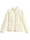 Woolrich Short Down Jacket With Hood And Quilted Pattern In White