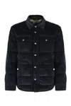 Woolrich Men's Quilted Jacket With Snaps In Blue