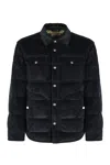 Woolrich Men's Quilted Jacket With Snaps In Blue