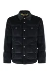 Woolrich Corduroy Down-filled Alaskan Overshirt In Blue