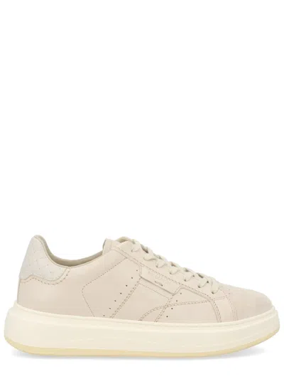 Woolrich Quilted Leather Sneakers With Elevated Platform In Multi