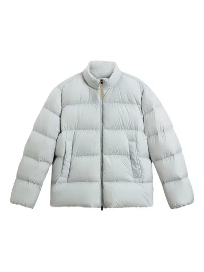 Woolrich Quilted Puffer Jacket In Blue