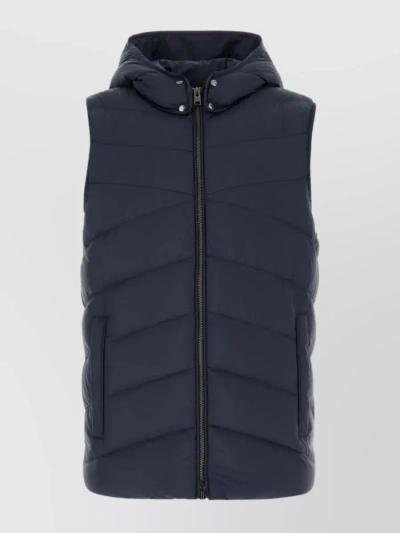 WOOLRICH QUILTED SLEEVELESS JACKET WITH HIGH COLLAR AND CONVENIENT SIDE POCKETS