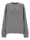 Woolrich Raglan-sleeve Wool Sweater In Gray