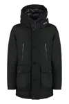 Woolrich Padded Parka With Pockets In Black