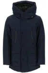 Woolrich Button-fastening Puffer Jacket In Blue