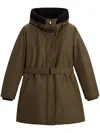 Woolrich Wool Insulated Arctic Parka Jacket For Women In Dag Dark Green