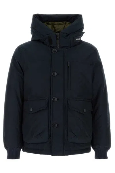 WOOLRICH WOOLRICH RAMAR CLOTH HOODED BOMBER JACKET