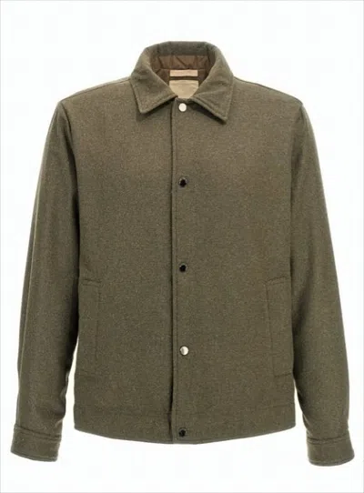 Woolrich Recycled Wool Blend Keating Shirt Jacket In Brown
