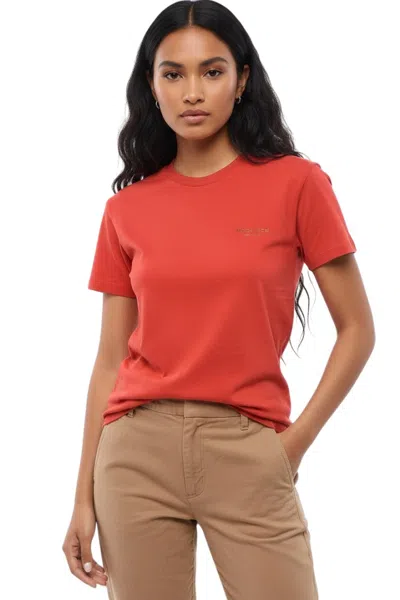 Woolrich Red Logo Crew Neck T-shirt