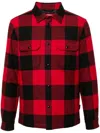 Woolrich Alaskan Wool Check Overshirt In Red