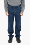 Woolrich Regular Fit Worker Jeans With Logoed Button 20,5cm In Blue