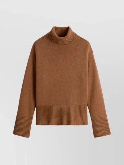 WOOLRICH RELAXED FIT TURTLENECK KNITWEAR LONG SLEEVES