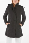 WOOLRICH REMOVABLE HOOD AMPERSAND DOWN JACKET