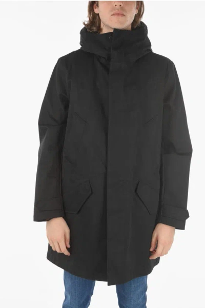 Woolrich Removable Inner 3in1 Fishtail Parka In Black