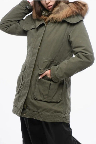 Woolrich Removable Padding Winola Parka In Green