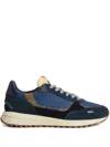 Woolrich Retro Suede Panelled Sneakers In Blue