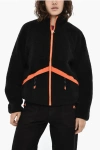 Woolrich Reversible Fleeced Jacket With Zip In Black