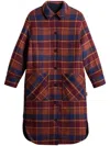Woolrich Reversible Long Sleeve Over Coat In Blue