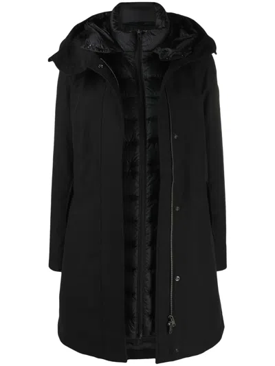Woolrich Reversible Padded Coat In Black