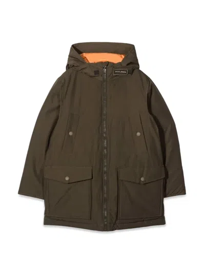 Woolrich Reversible Down Jacket In Green