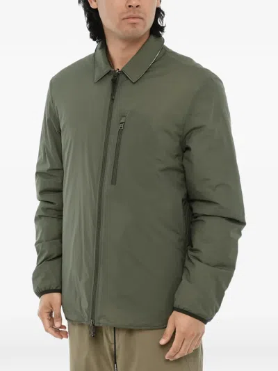 Woolrich Reversible Quilted Jacket In Green