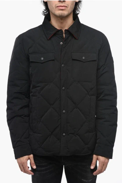 Woolrich Reversible Rowland Down Jacket With Collar In Black