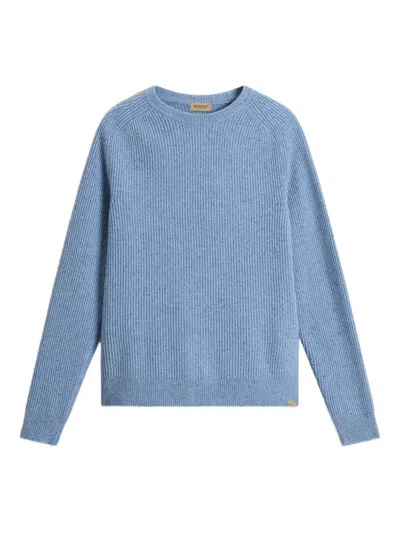 Woolrich Rib-knit Crew-neck Sweater In Blue