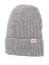 Woolrich Ribbed Beanie Hat In Gray