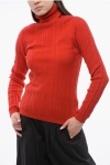 Woolrich Ribbed Cashmere Blend Sweater With Turtleneck