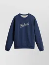 Woolrich Ribbed Crew Neck Sweatshirt With Long Sleeves