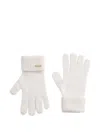 Woolrich Ribbed-cuff Cashmere Gloves In White