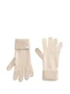 Woolrich Ribbed-cuff Wool Gloves In Neutral