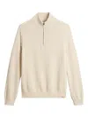 Woolrich Ribbed Half-zip Sweater In Neutral
