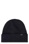 Woolrich Ribbed Knit Beanie In Blue