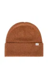 Woolrich Ribbed Knit Beanie In Brown