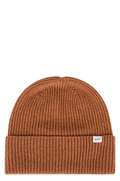 Woolrich Ribbed Knit Beanie In Camel