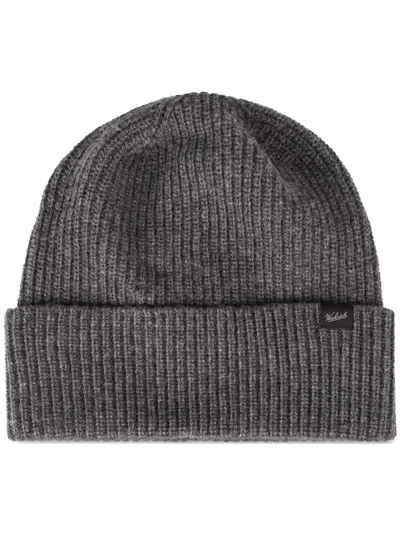 Woolrich Ribbed-knit Beanie In Gray
