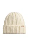 Woolrich Ribbed-knit Beanie In Neutral