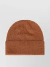 Woolrich Ribbed Knit Beanie With Turn Up Brim