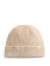 Woolrich Ribbed-knit Wool Beanie In Brown