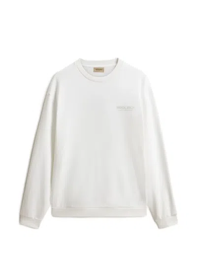 Woolrich Ribbed Logo Sweatshirt In Gray