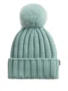 Woolrich Ribbed Pom-pom Beanie In Blue